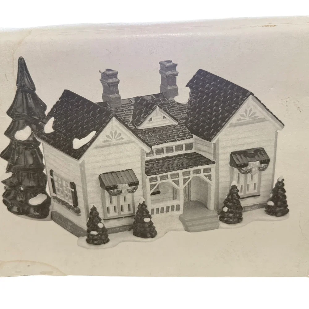Vintage Dept. 56 Grandma's Cottage Snow Village Cord Bulb Box Sleeve Included